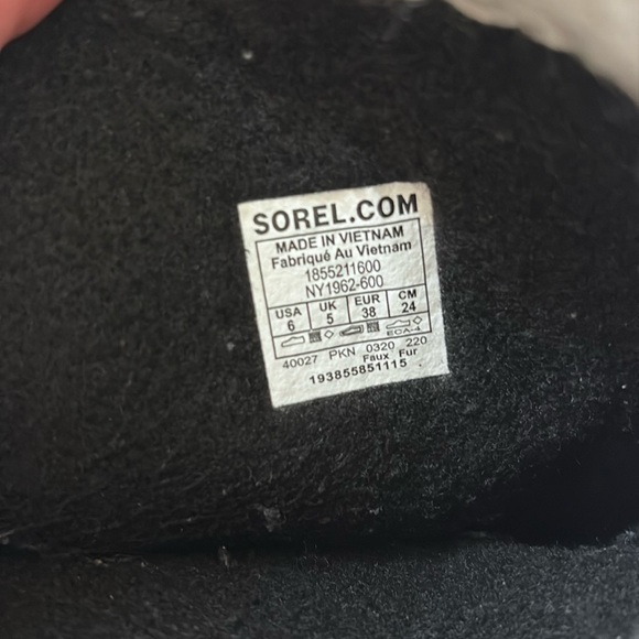 Sorel Yoot PAC pink nylon exterior snow boots, sz 6 youth / women’s sz 7 - Picture 7 of 7